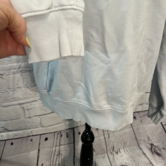 COS Sweatshirt Relaxed Fit Light Blue Size Small Cotton Blend - Picture 3 of 8